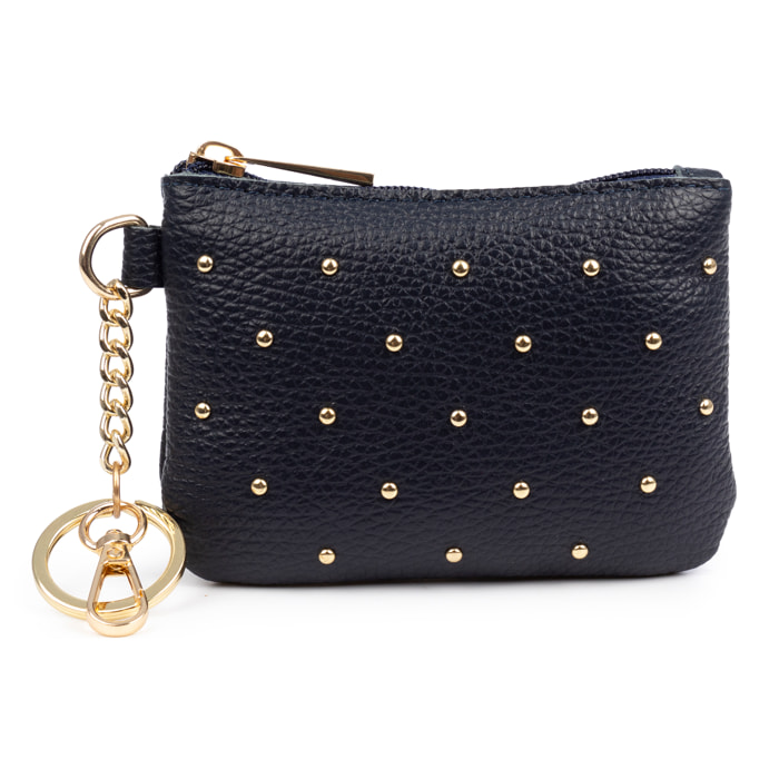 Bellosguardo Monedero Mujer. De piel auténtica acabado Dollaro con detalles metálicos.