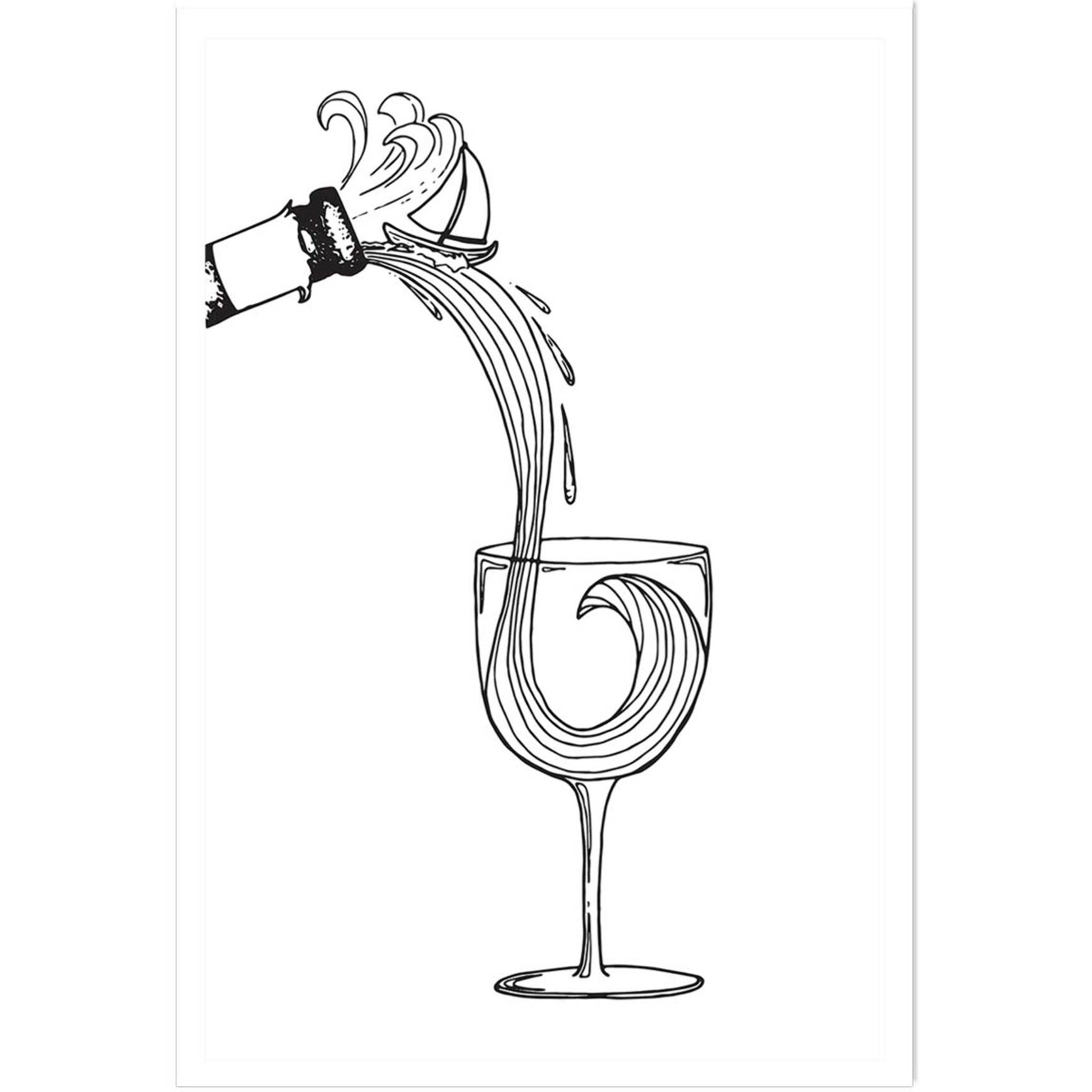 Poster vin des landes Affiche seule