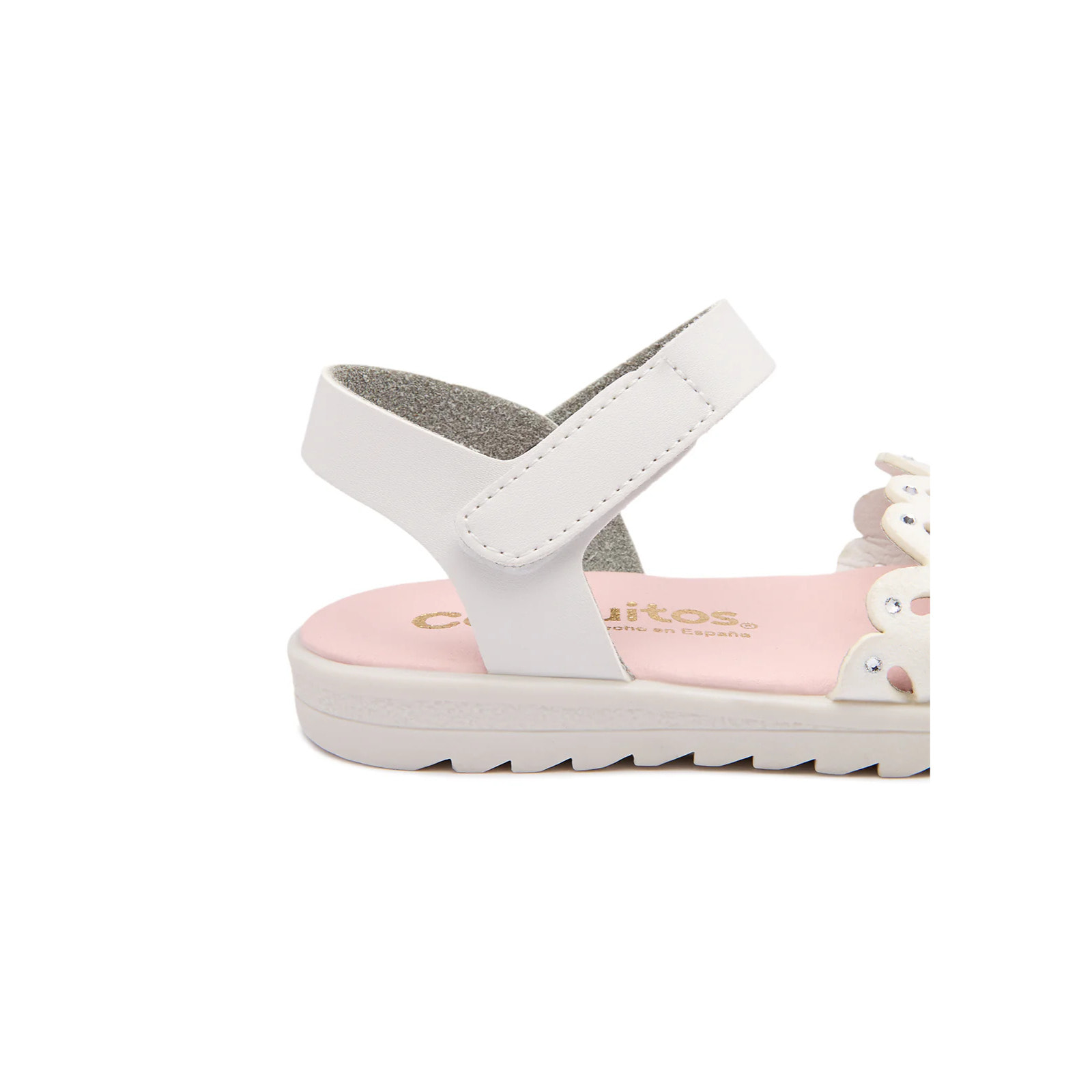 Sandalias de Niña Blancas con Corte de Mariposa