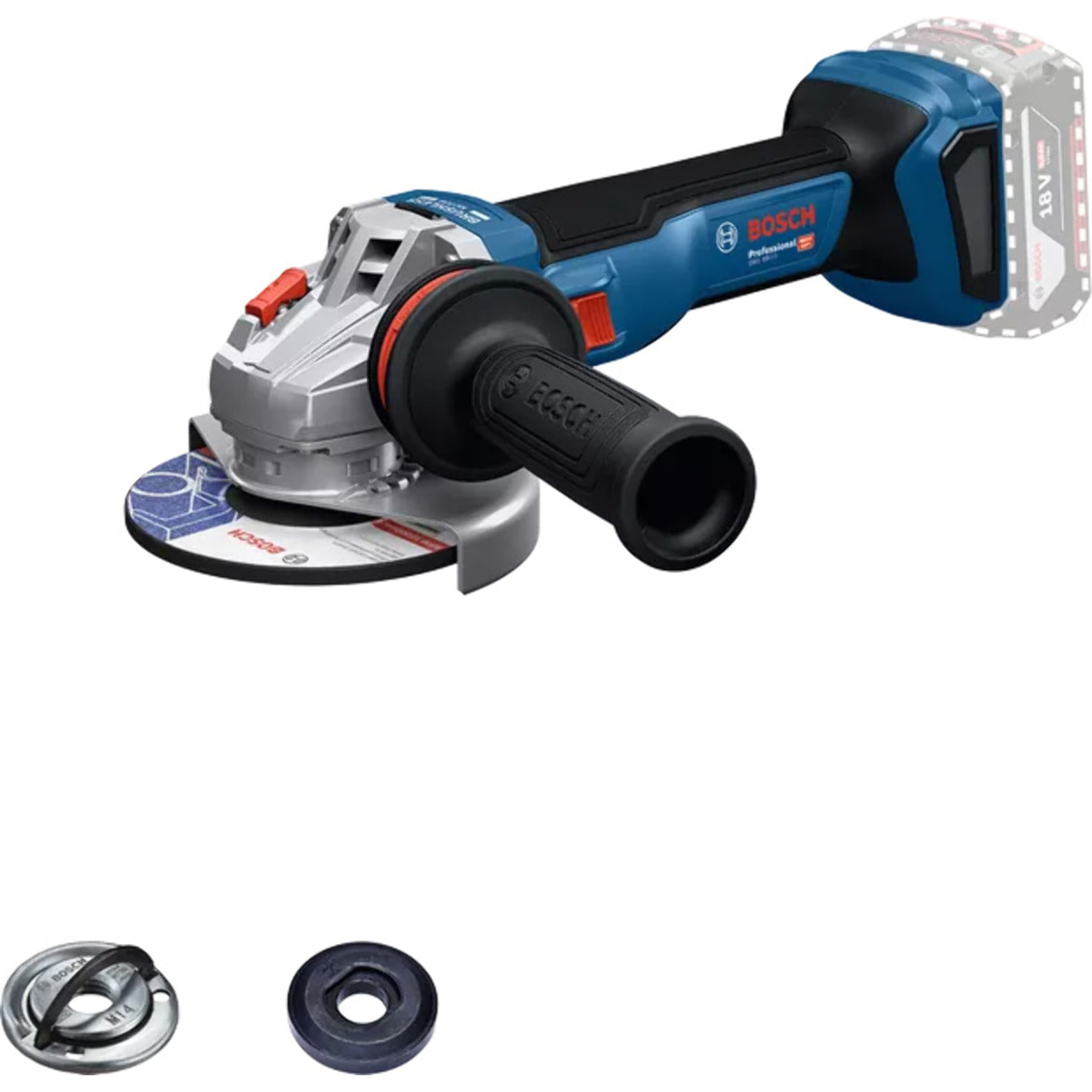 Meuleuses angulaires 125 mm - GWS 18V-11 - BOSCH - sans batterie, ni chargeur - L-Boxx - 06019N4102