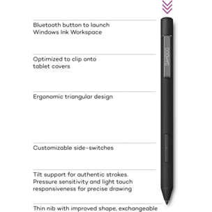 Stylo numérique WACOM BAMBOO INK Plus Noir Stylus