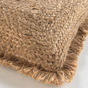 Coussin Bohème en jute déhoussable - Naturel