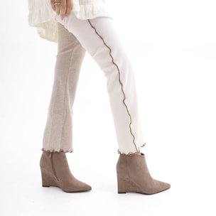 STIVALETTO ZEPPA TAUPE
