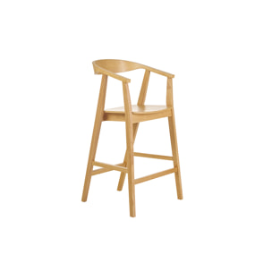 Tabourets de bar scandinaves en bois clair (lot de 2) BAHIA