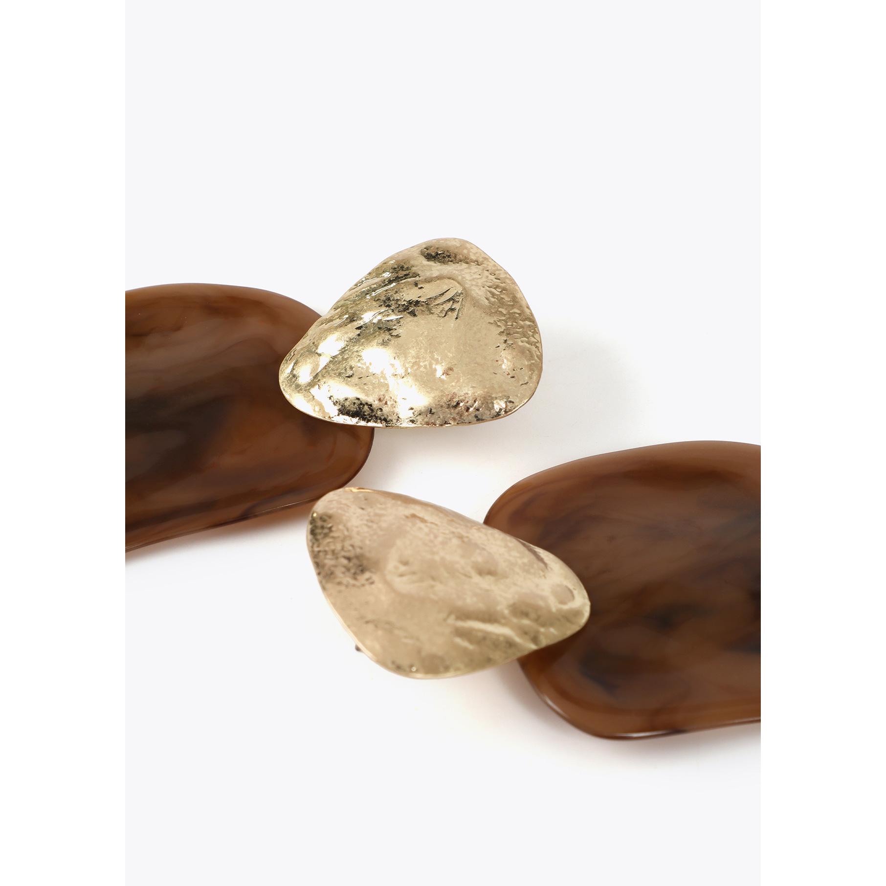 Orecchini Combinati Metallo e Acrilico