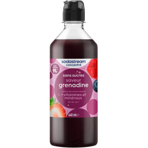 Concentré SODASTREAM saveur grenadine sans sucres 440mL