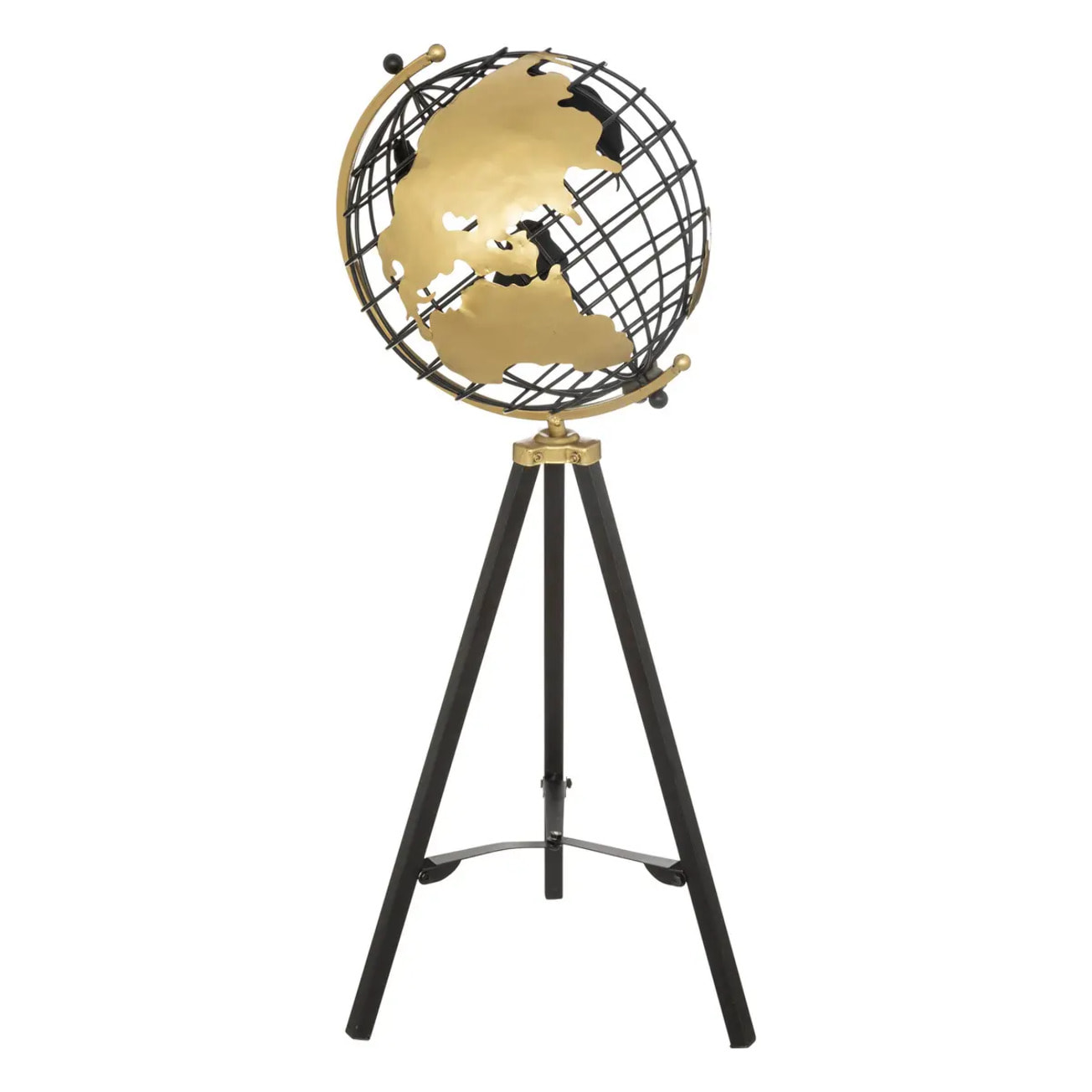 Globe "Ramon" - métal - noir - H70 cm