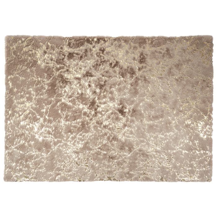 Tapis Imit Fourrure Imp Dore Taupe 120x170cm
