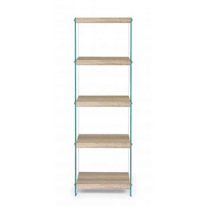 LIBRERIA KENYA in Vetro e MDF 40x30x131 cm