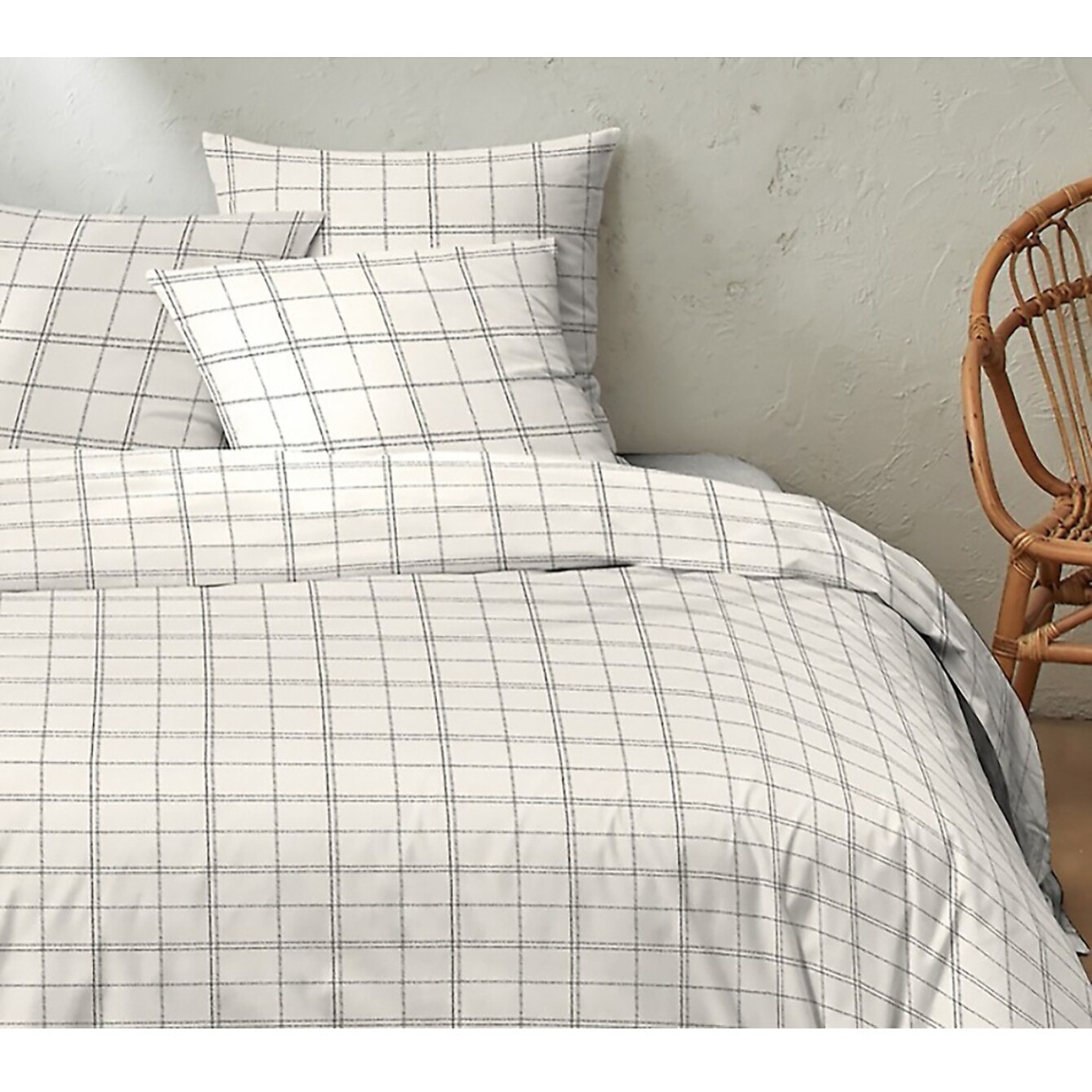 Parure Housse De Couette Prades Ecru + 2 Taies D'oreillers