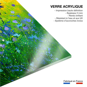 Tableau bouquet de fleurs bleues Tableau plexiglas