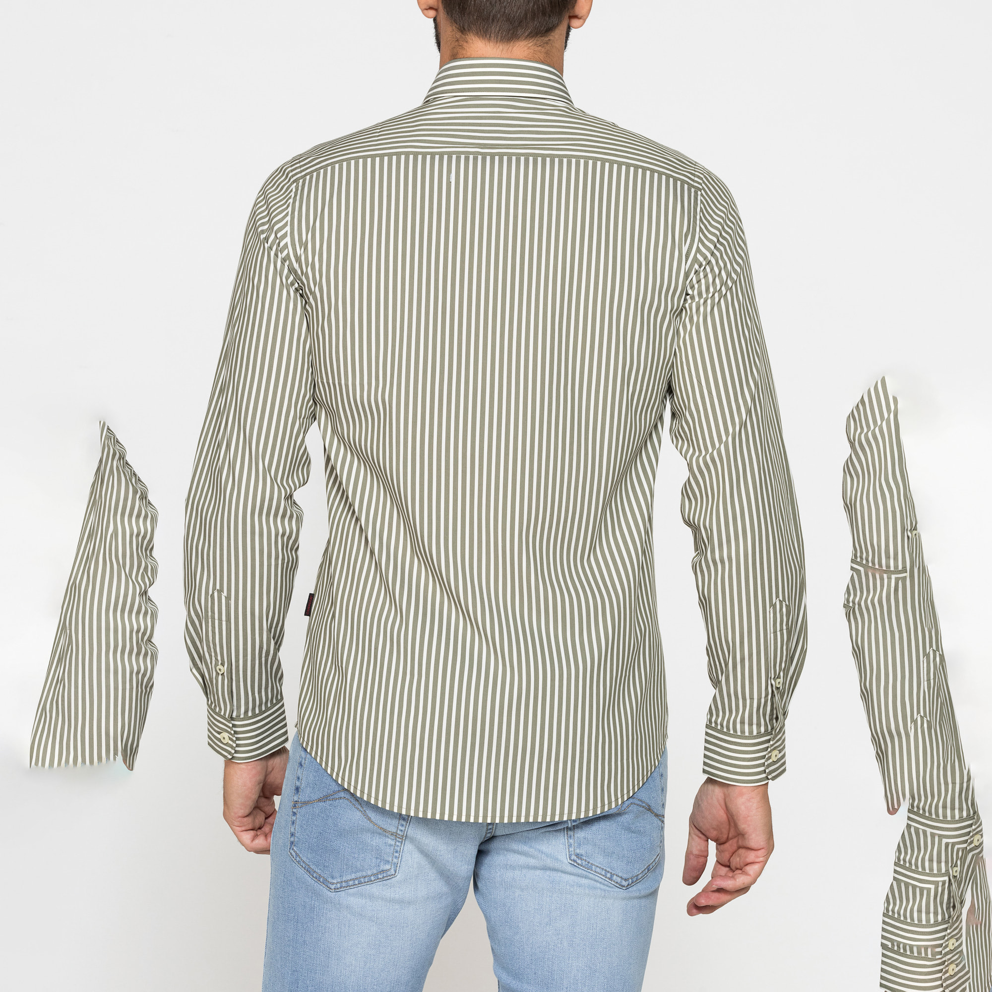 CAMICIA SLIM FIT IN COTONE ELASTICIZZATO