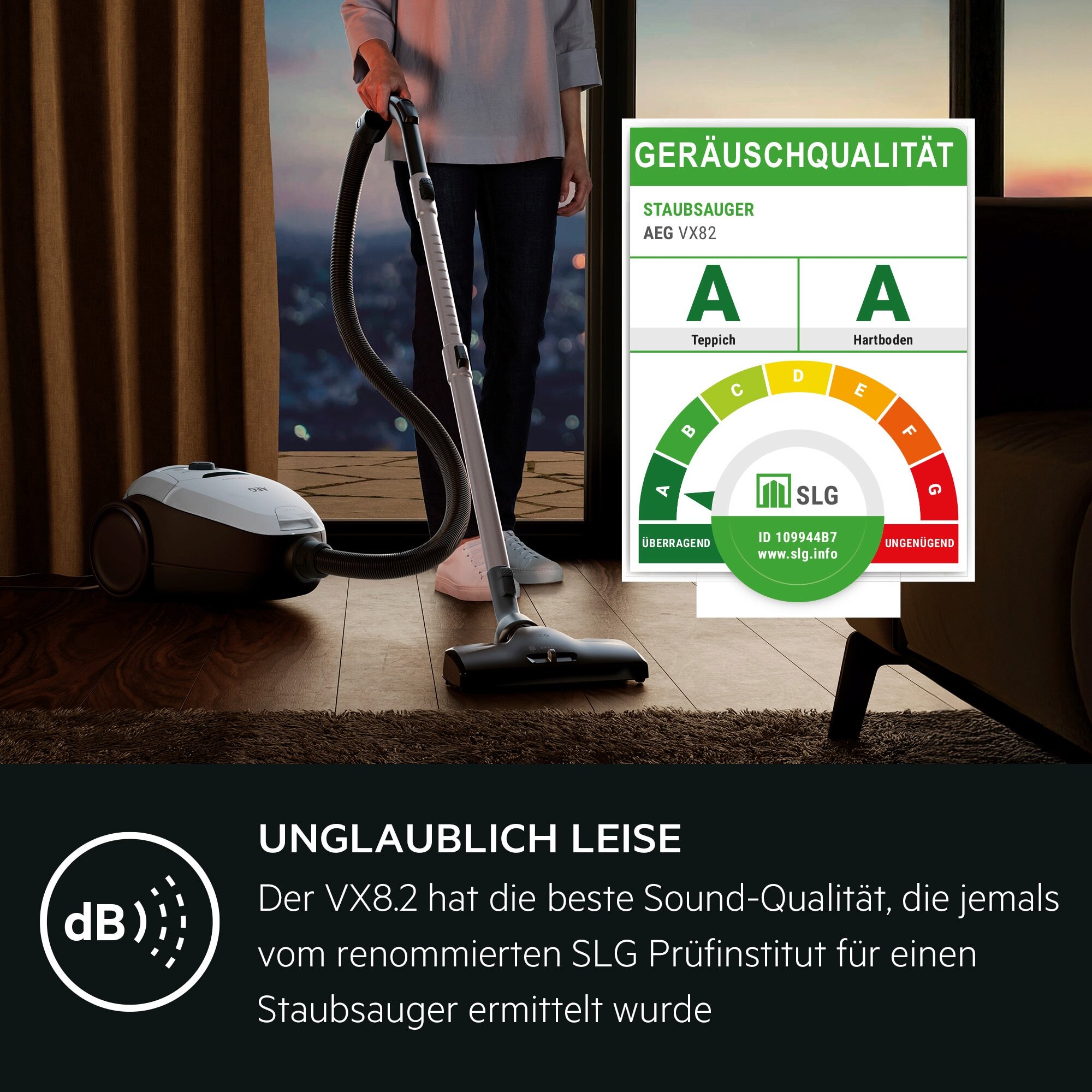 AEG Aspiradora con bolsa VX8 de 600 W y 57 dB(A) VX82-1-2MG