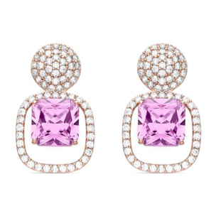 Pendientes Lux by Lux acabados oro rosa 18k