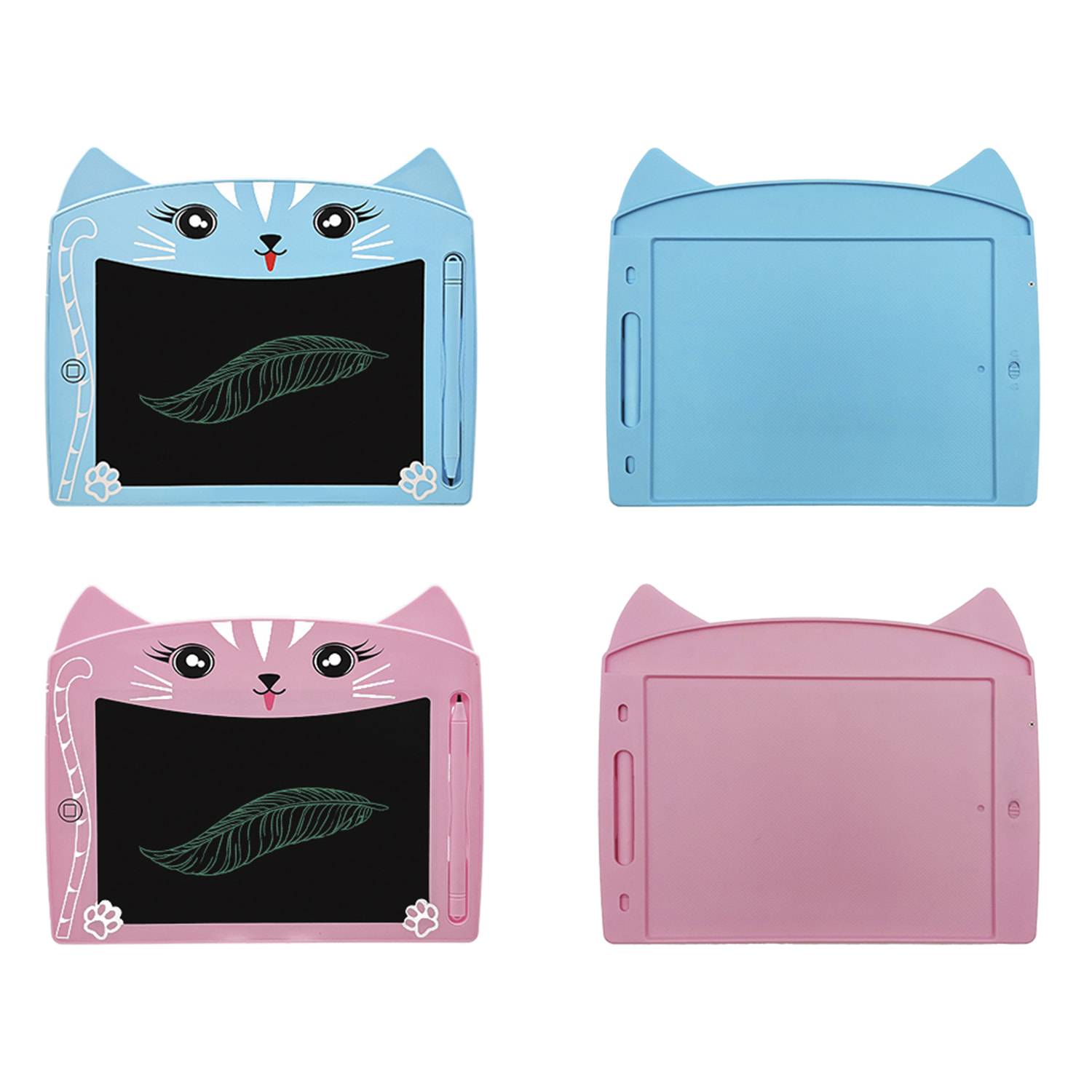 Tavoletta grafica e scrittura LCD da 8 pollici, design Kitten. Portatile, con blocco di cancellazione.