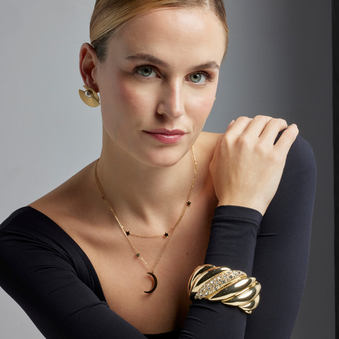Pendientes de Perla Blanca acabados en oro amarillo de 18K- Lessa