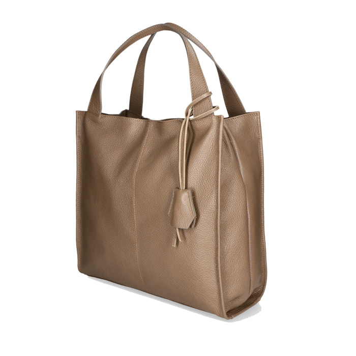 Borsa a spalla da donna - Modello Aelia - Vera pelle - 40.0 x 36.0 x 12.0 cm