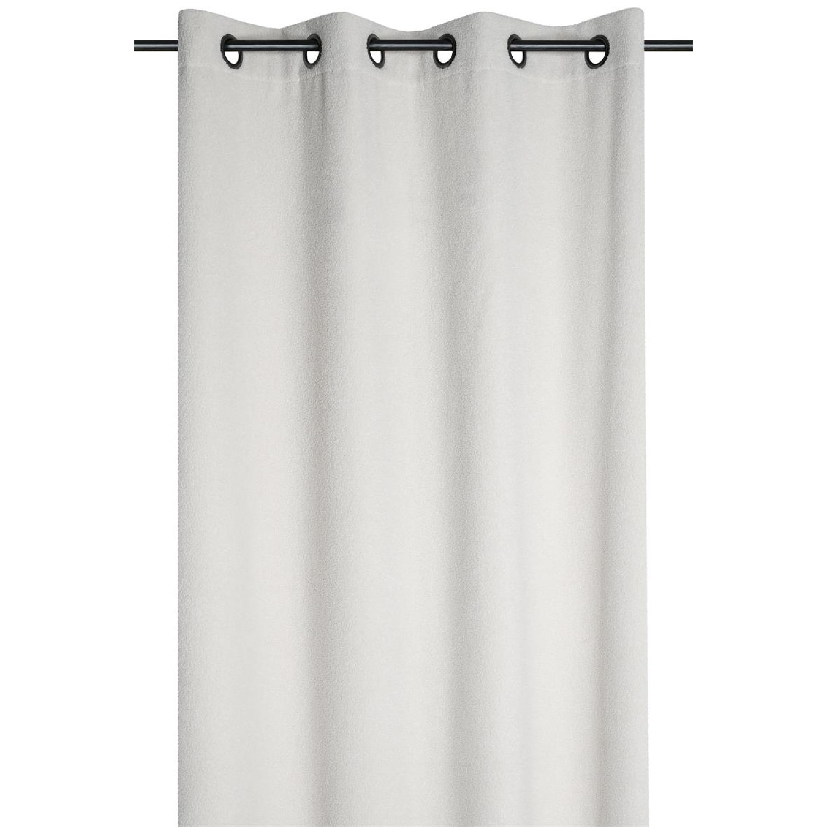 Rideau à oeillets  - Effet bouclette - Ecru