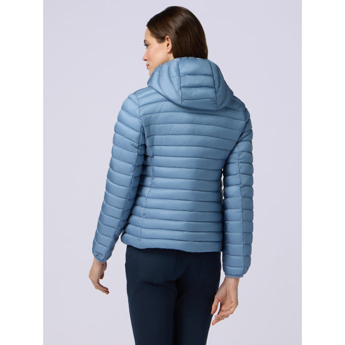 Oltre - Piumino lightweight con cappuccio staccabile - Azzurro