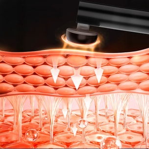 Bastone di bellezza con trattamento EMS, effetto compressa calda e luminoterapia a 9 colori.
