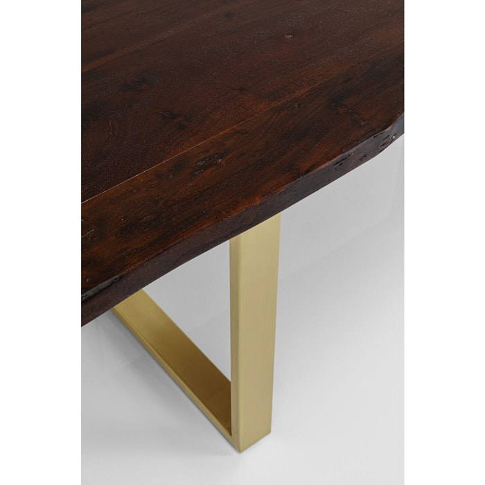 Table Harmony noyer laiton Kare Design