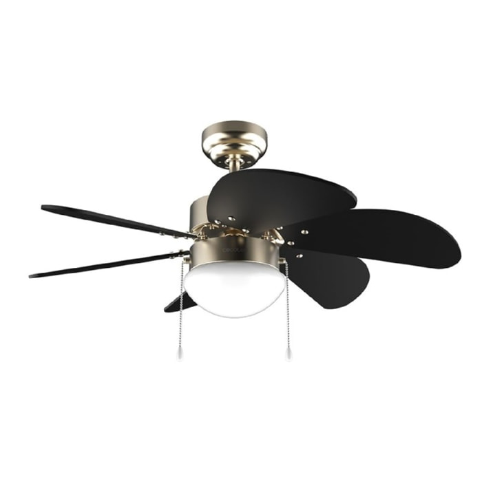 Cecotec Ventilatore da soffitto con luce EnergySilence Aero 365 Gold&Wood