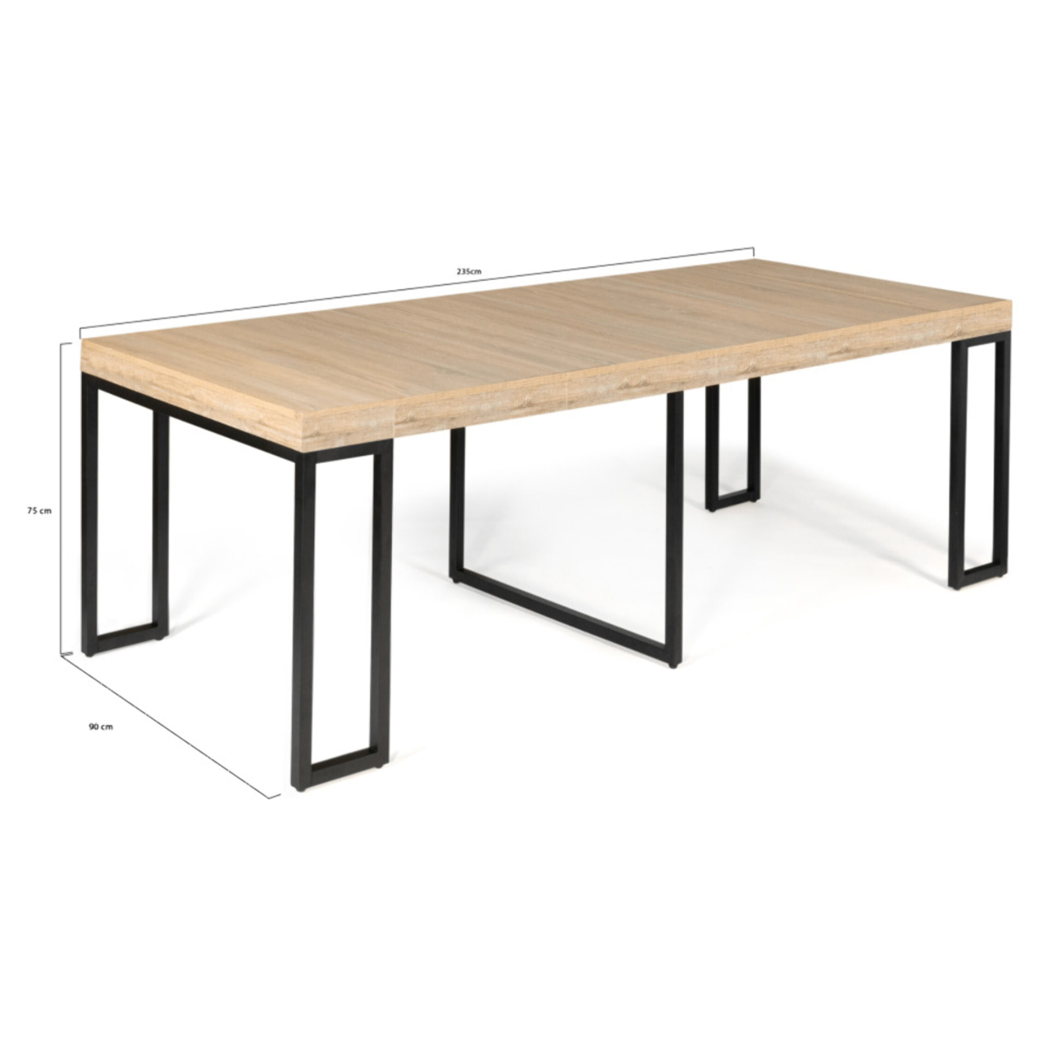 Consoles-tables à manger extensibles Memphis - Bois / Noir