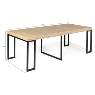 Consoles-tables à manger extensibles Memphis - Bois / Noir