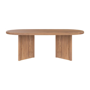 Table ovale Bana 8 personnes en bois de teck recyclé 220 cm