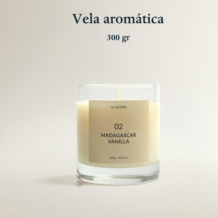 Vela aromática 300gr aroma vainilla de madagascar scalpers