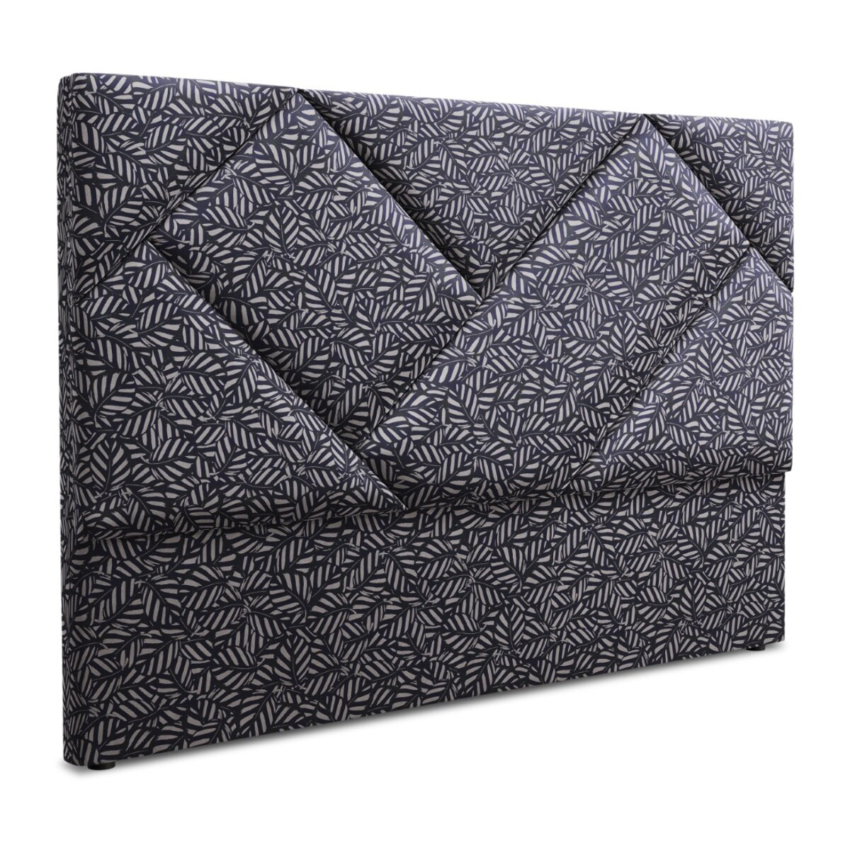 Tête de lit "Alpilles" 200x120cm en velours motif bleu marine
