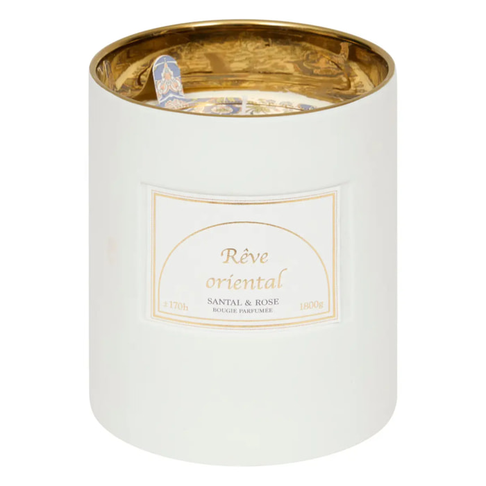 Bougie parfumée Lucia 1800g pot céramique santal