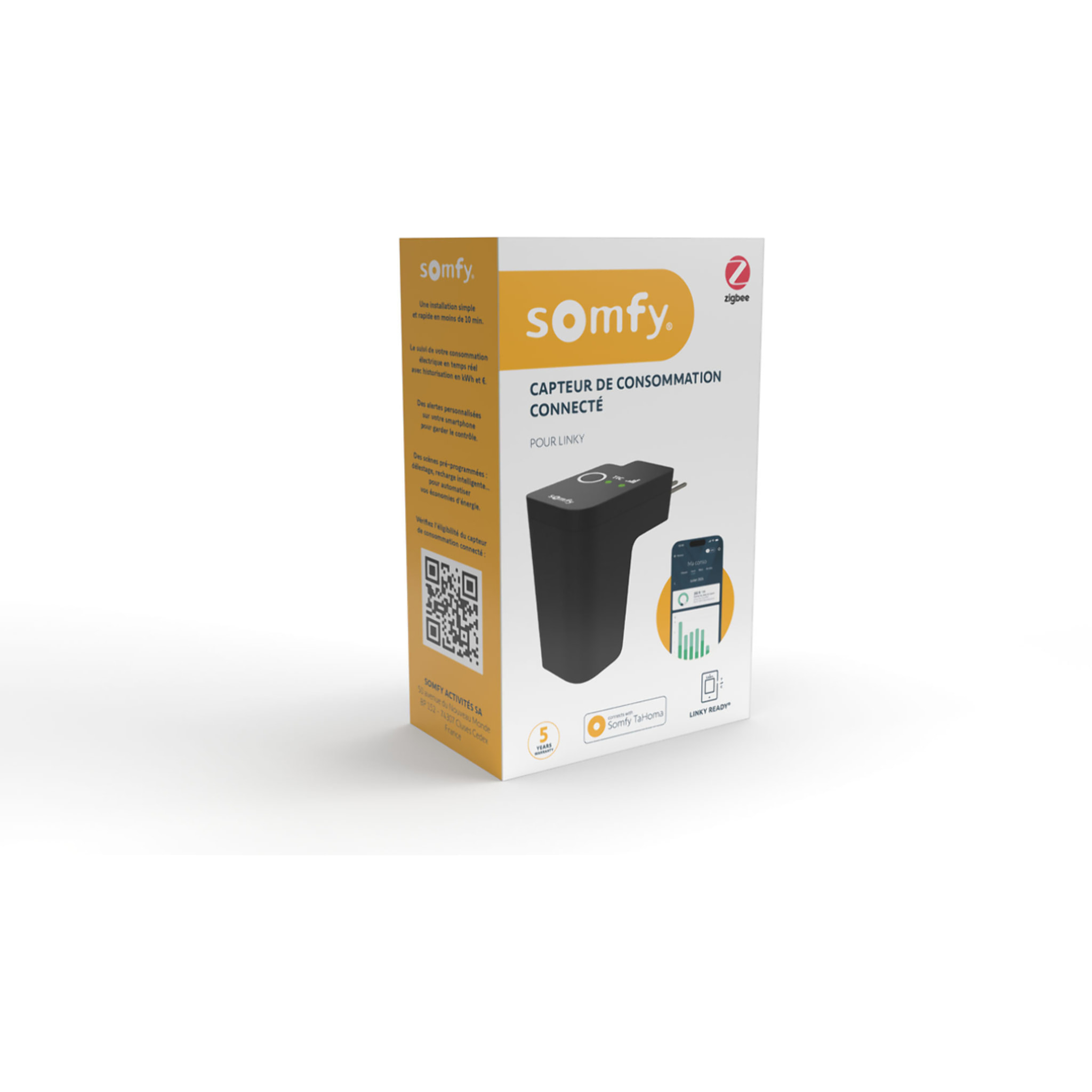 Capteur de consommation connecté Zigbee - mesure la consommation électrique