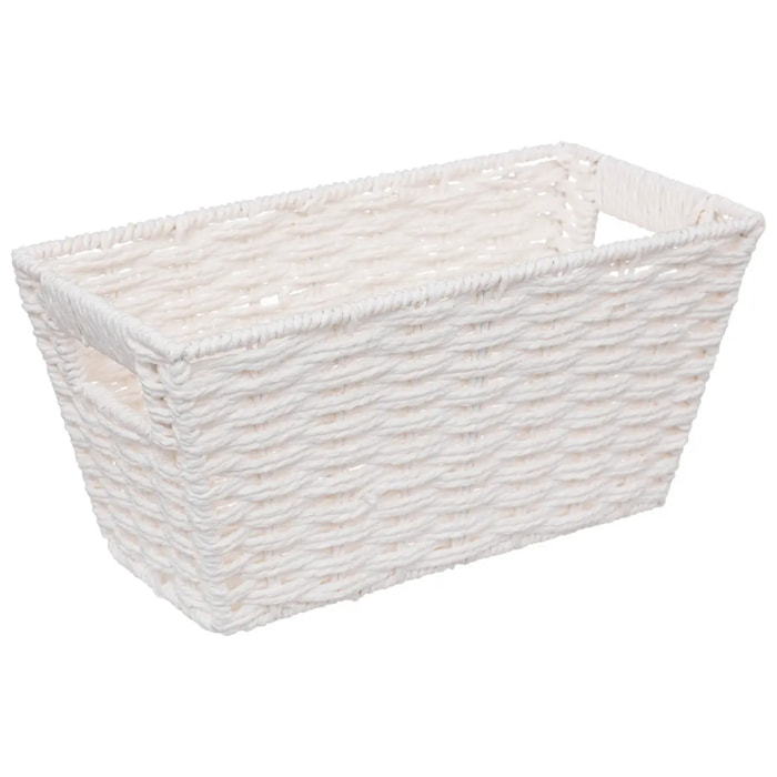 Panier vannerie 15x31cm "Mix N' Modul" blanc