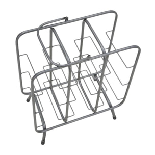 PORTABOTTIGLIE RACK QUADRATO (9 POSTI) OFFICINE 55 GRIGIO