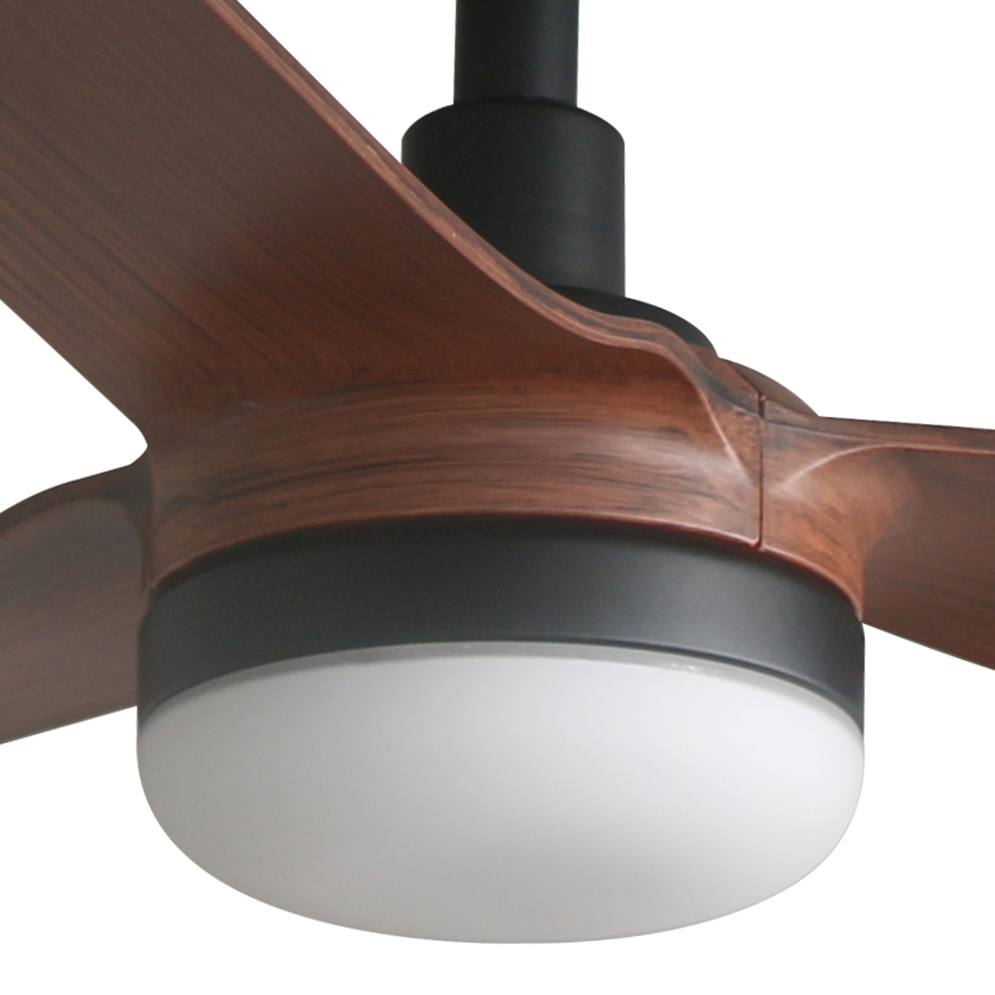 PUNT M LED Ventilateur noir/bois foncé DC
