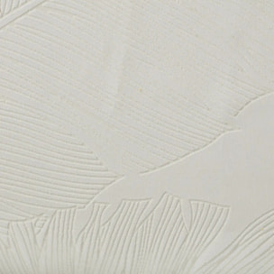 Lot de 2 voilages "Feuille" - motifs dévorés blanc 60x90 cm