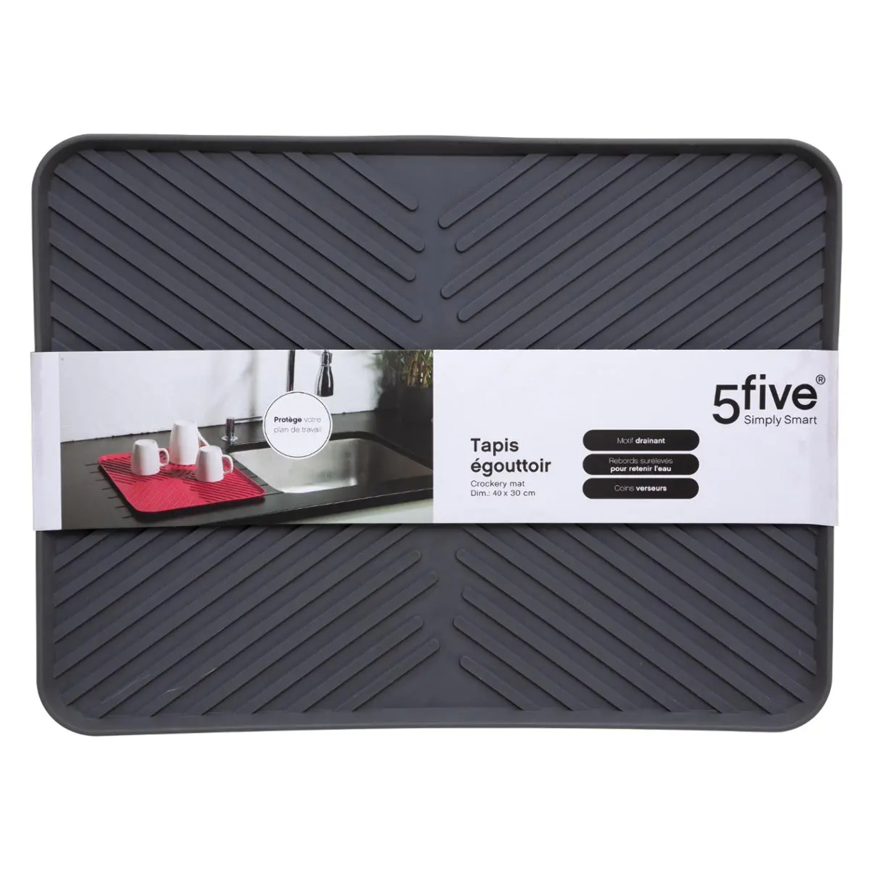 Tapis de vaiselle avec rebords 30x40cm