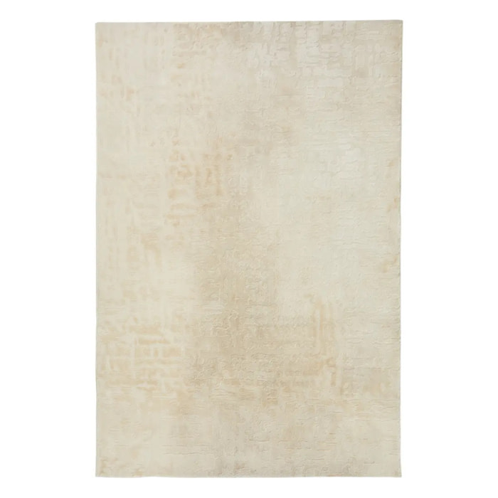 Tapis "Row" matière recyclée blanc chaud 150x200cm