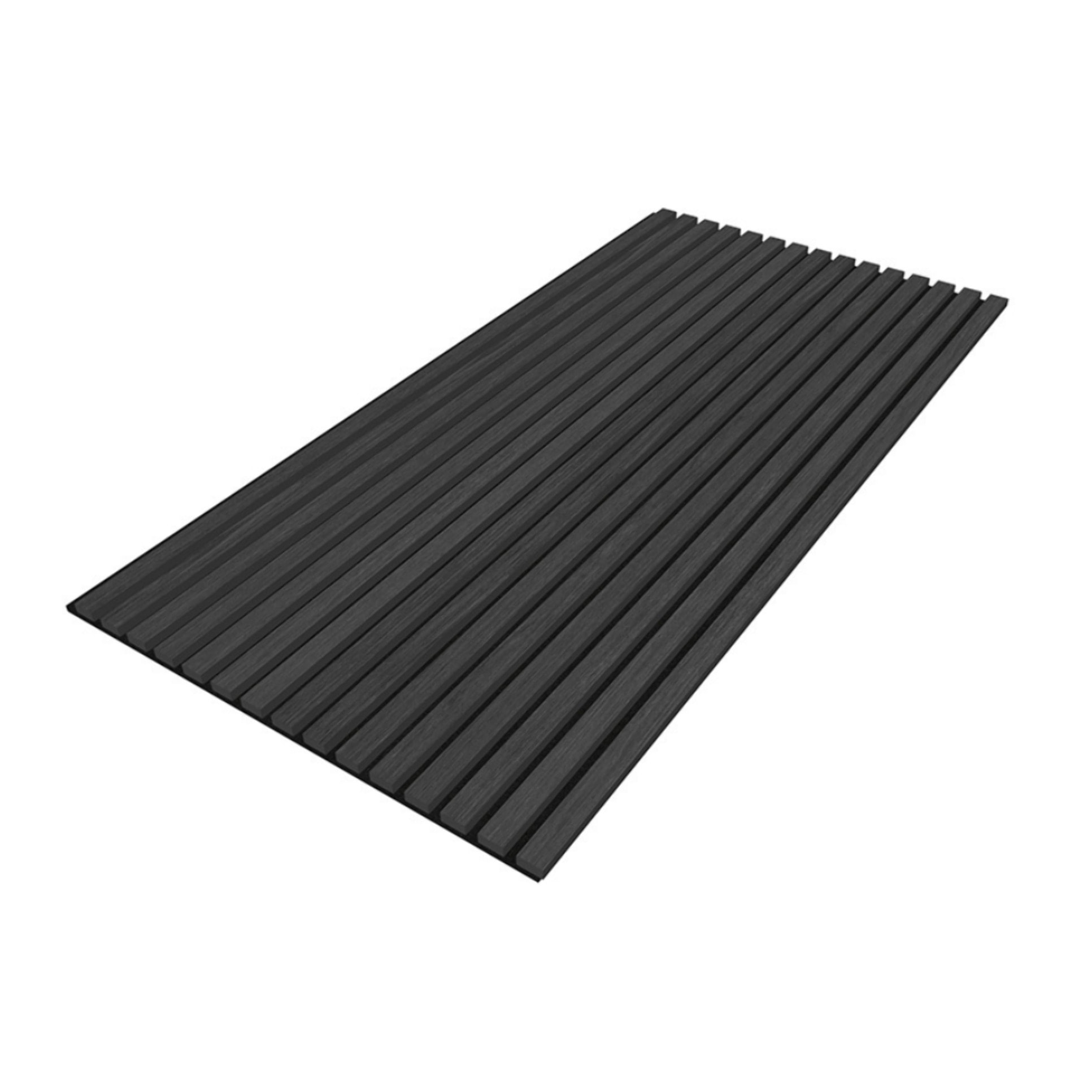 Panneau acoustique mural d'intérieur 60x120 cm en MDF sur feutre polyester, décor chêne noir, 0,72 m2 (SATAKUPANBOT612)