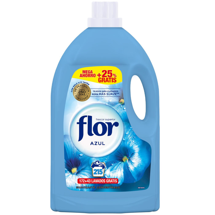 Flor Azul Suavizante Concentrado para la ropa 430 lavados (2x215 lavados)