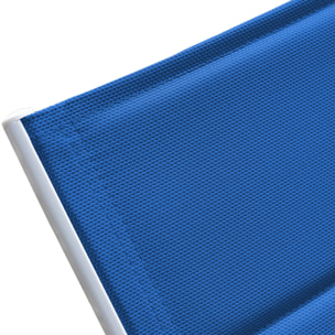 Bain de soleil BARBADOS en textilène bleu - aluminium blanc