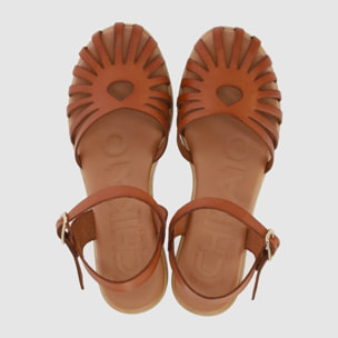 Sandalias de Piel - Cuero - Tacón: 6 cm