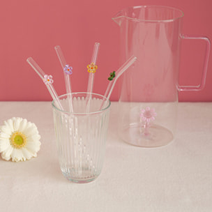 Carafe en verre avec fleur, FLORA