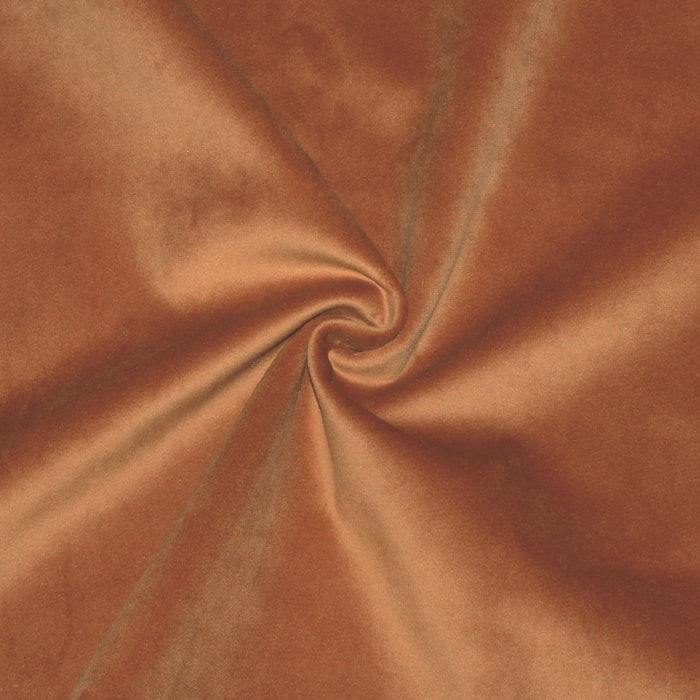 Tissu en velours doublé polaire - Tabac