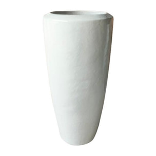 Vaso in ceramica bianco lucido 38x72 cm - Tropicana