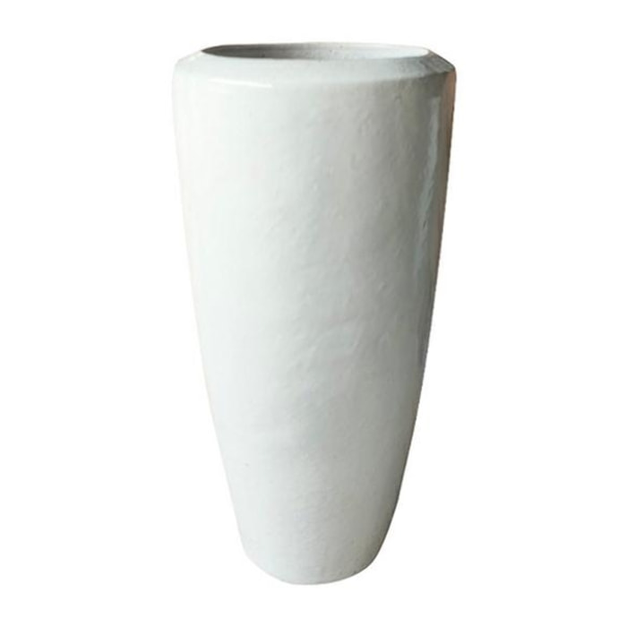 Vaso in ceramica bianco lucido 38x72 cm - Tropicana