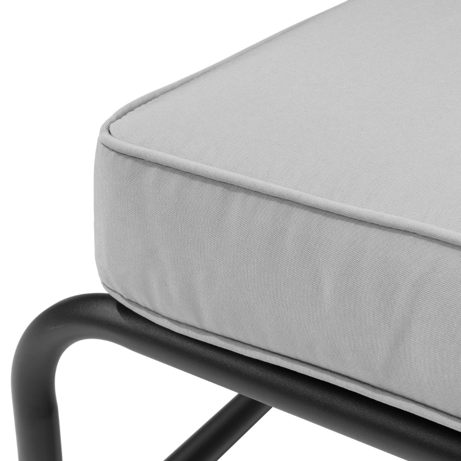 Salon de jardin canapé modulable 2-3 places gris en aluminium CALA