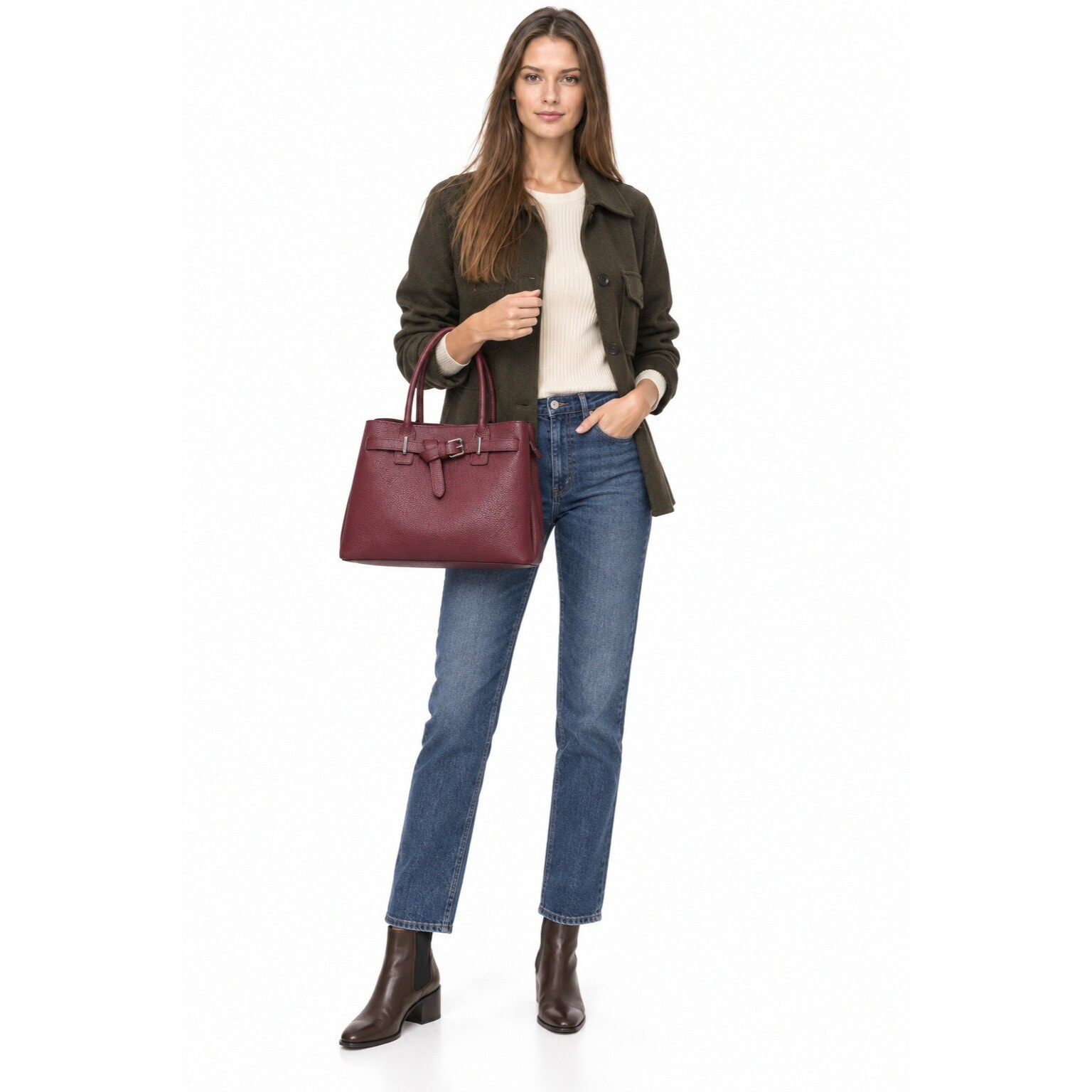 Borsa a mano Anna Luchini Bordeaux