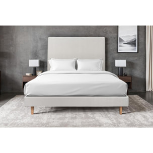 Sommier Tapissier Velours Ep14 - pieds bois